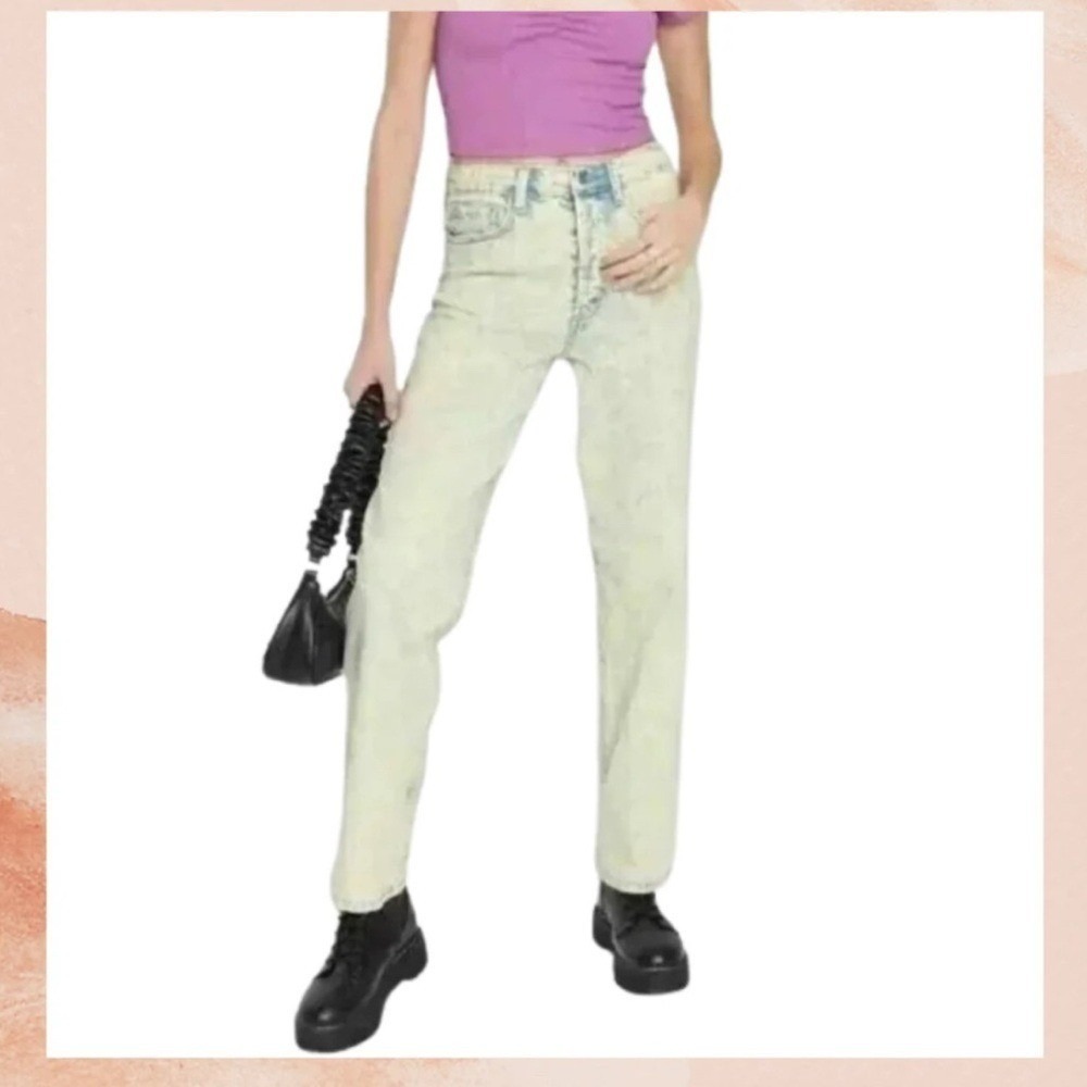 Wild Fable Womens High Rise 90s Straight Leg Acid Wash Jeans Light Blue Size 12